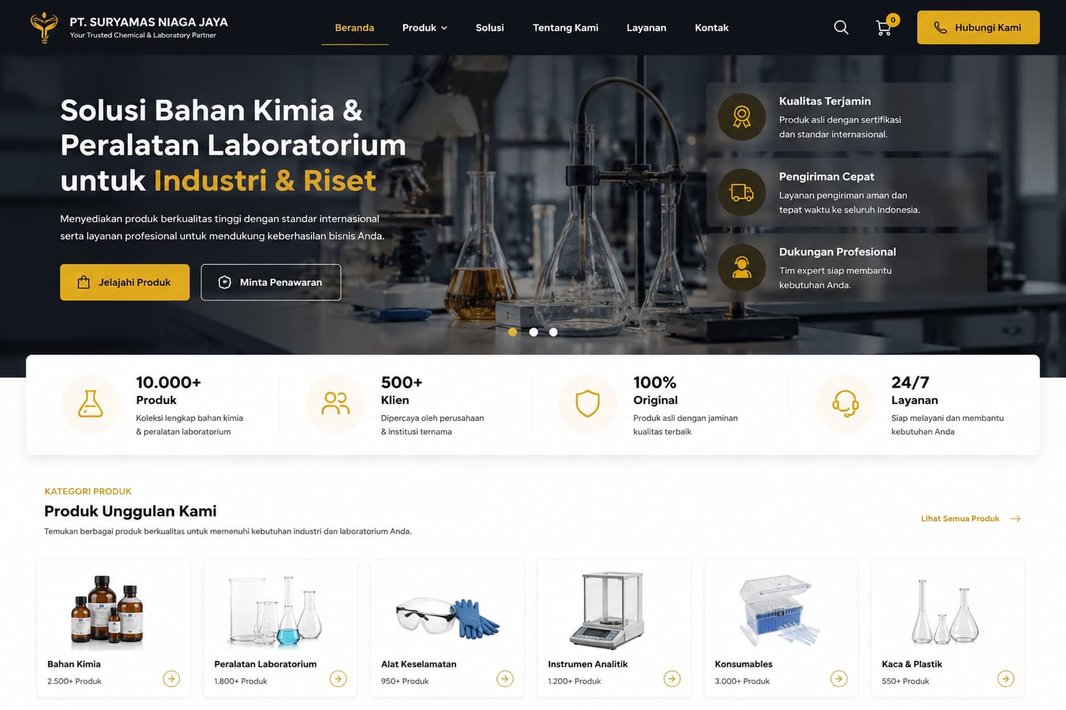 PT. Suryamas Niaga Jaya - Corporate Web Portal & AI Assistant