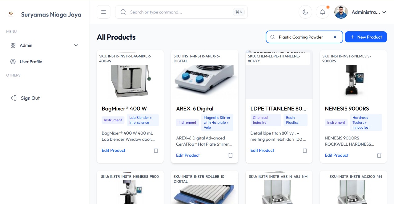 PT. Suryamas Niaga Jaya - Corporate Web Portal & AI Assistant screenshot 2